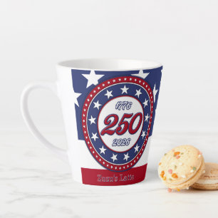 America’s 250th Birthday With USA Flag Latte Mug