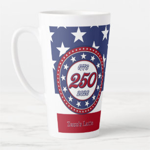 America’s 250th Birthday With USA Flag Latte Mug