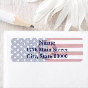 America’s 250th Birthday With USA Flag Return Address Label