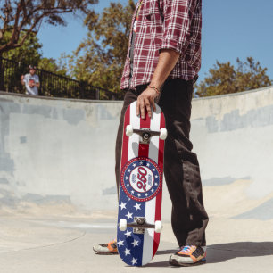 America’s 250th Birthday With USA Flag Skateboard