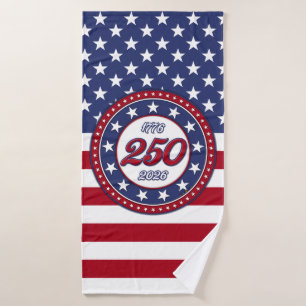 America’s 250th Birthday With USA Flag Towel