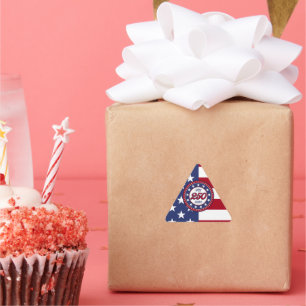 America’s 250th Birthday With USA Flag Triangle Sticker