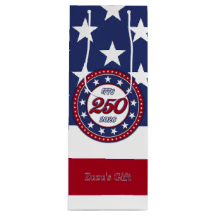 America’s 250th Birthday With USA Flag Wine Gift Bag