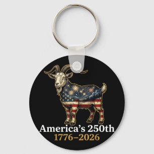 America’s 250th goat american flag patriotic key ring