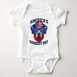 America’s Goodest Boy Dog Baby Bodysuit