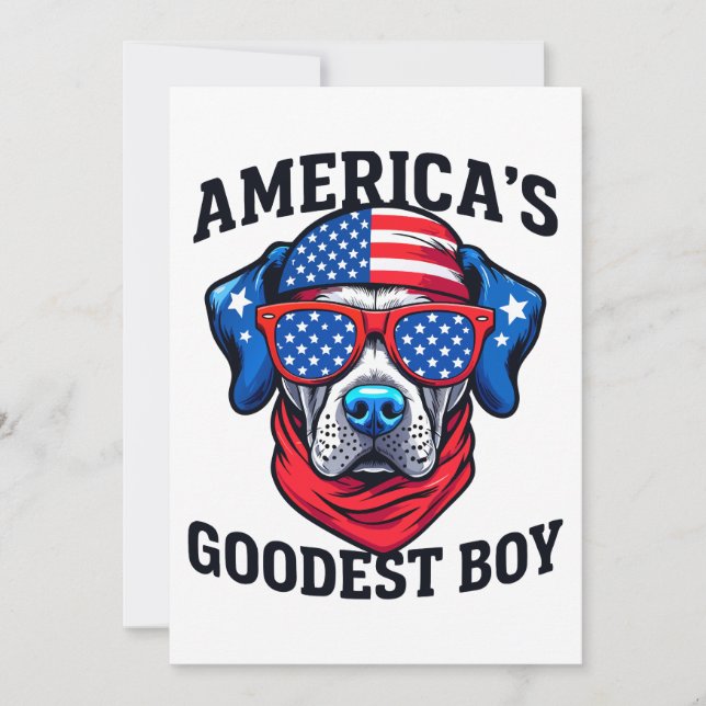 America’s Goodest Boy Dog Invitation (Front)