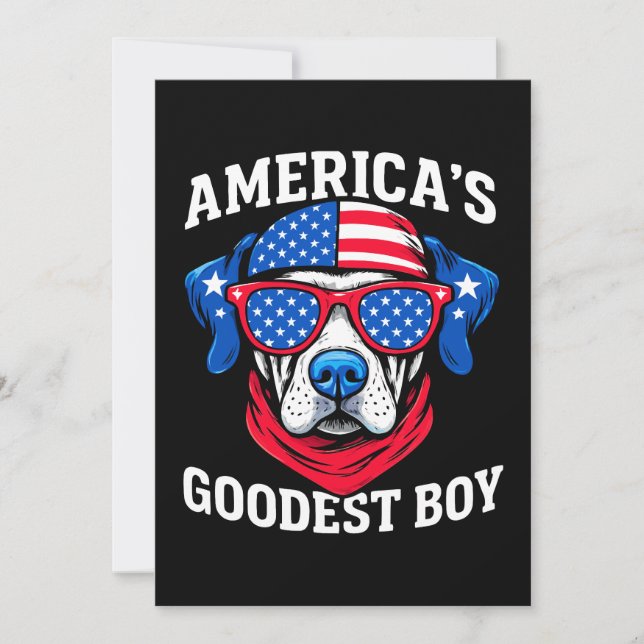 America’s Goodest Boy Dog Invitation (Front)