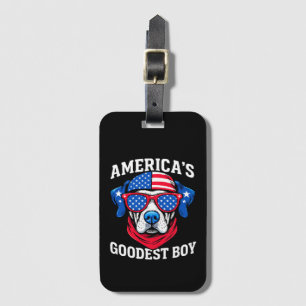 America’s Goodest Boy Dog Luggage Tag
