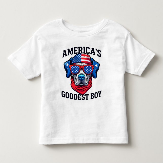 America’s Goodest Boy Dog Toddler T-Shirt (Front)