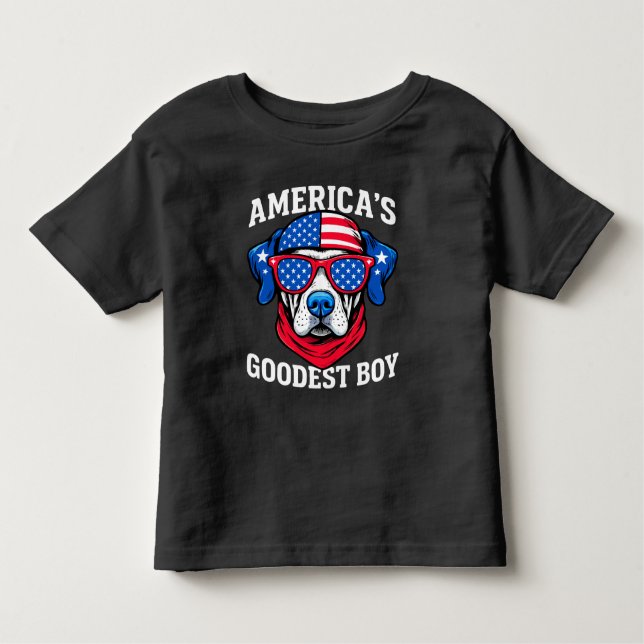 America’s Goodest Boy Dog Toddler T-Shirt (Front)