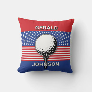 America’s Patriotic Golf Design Cushion
