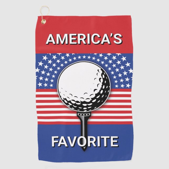 America’s Patriotic Golf Design Golf Towel (Front)