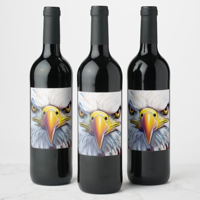 America’s Red Eagle Firew Wine Label (Bottles)