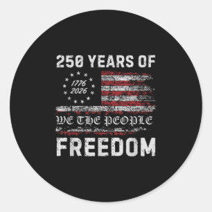America Semiquincentennial July 4 2026 250 Years O Classic Round Sticker