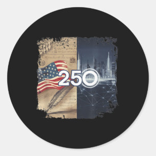 America Semiquincentennial July 4 2026 250 Years O Classic Round Sticker