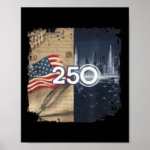 America Semiquincentennial July 4 2026 250 Years O Poster