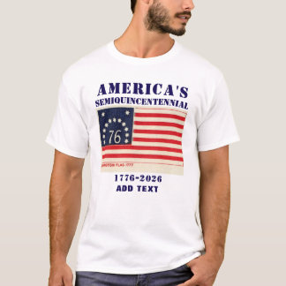 America Semiquincentennial USA 250 Bennington Flag T-Shirt