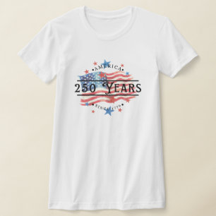 America Since 1776 Watercolor Flag & Stars Women's T-Shirt