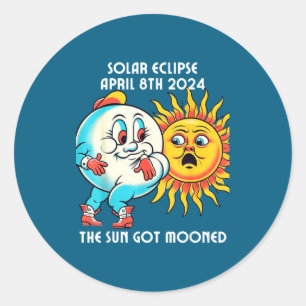 America Solar Eclipse 4 08 Classic Round Sticker