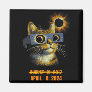 America Solar Eclipse Tee Twice In Lifetime Funny  Magnet