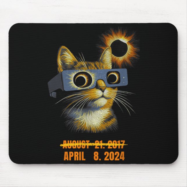 America Solar Eclipse Tee Twice In Lifetime Funny  Mouse Pad (Front)