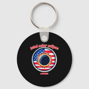America solar eclipse texas 4.8.24 total solarAmer Key Ring