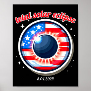 America solar eclipse texas 4.8.24 total solarAmer Poster