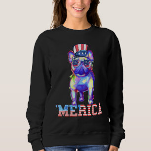 America Splash Frenchie Dog American French Bulldo Sweatshirt