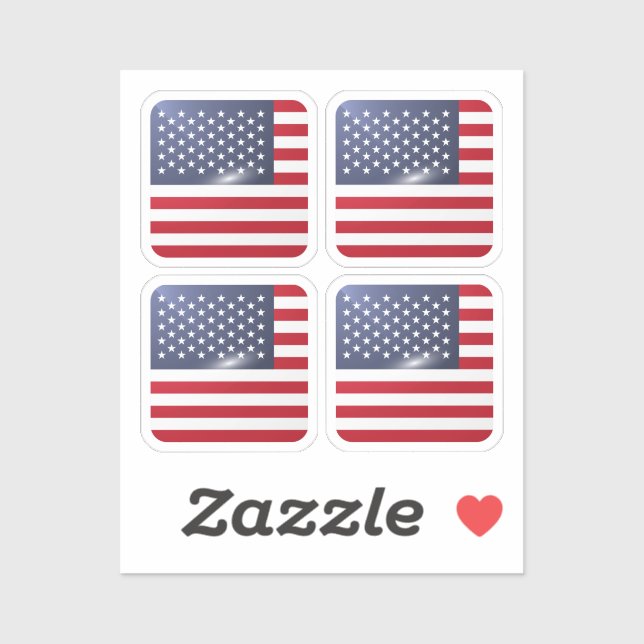 America square glossy flag (Sheet)