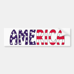 America Stars and Stripes Bumper Sticker