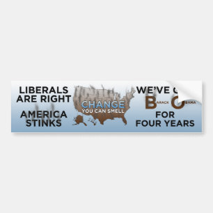 America Stinks-Change You Can Smell Bumper Sticker