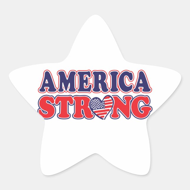 America Strong Star Sticker (Front)
