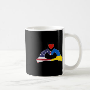 America Support Ukraine Love Heart Friendship Coffee Mug