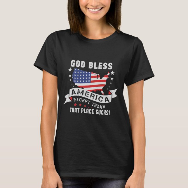 America Texas Map  T-Shirt (Front)
