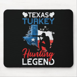America Texas Turkey Hunting Legend Funny Turkey H Mouse Pad