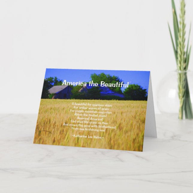 America the Beautiful Card (Front)