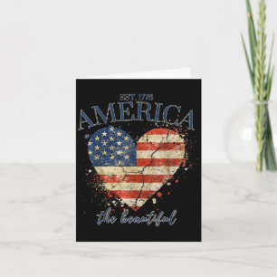America the beautiful independence day patriotic card