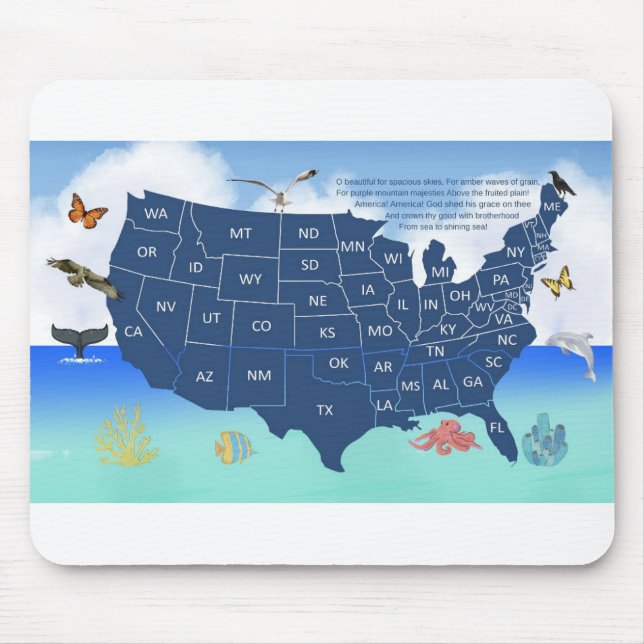 America The Beautiful Mouse Pad (Front)