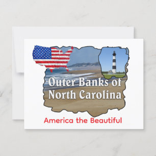 America the beautiful Outer Banks Postcard
