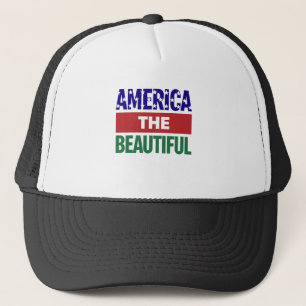 America The Beautiful Topographical Map Trucker Hat