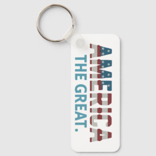 America the Great - Aluminium Rectangle Keychain