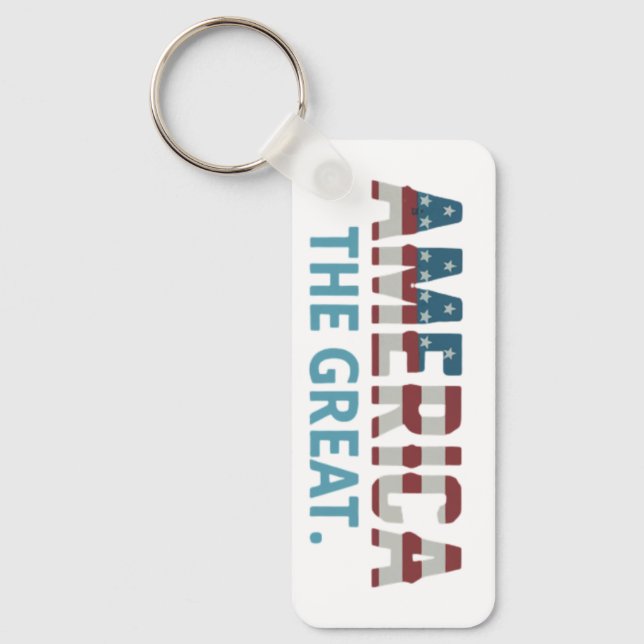 America the Great - Aluminium Rectangle Keychain (Front)