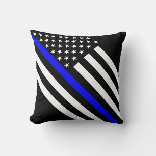 America Thin Blue Line Symbol Cushion