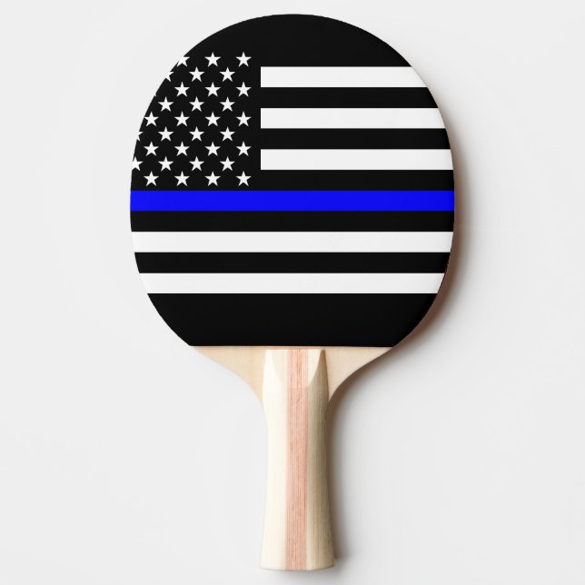 America Thin Blue Line Symbol Ping Pong Paddle (Front)