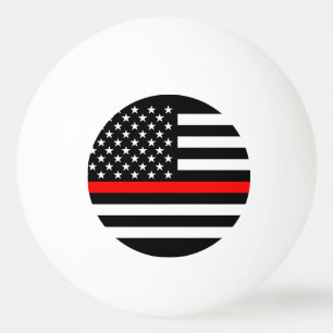 America Thin Red Line Symbol Ping Pong Ball