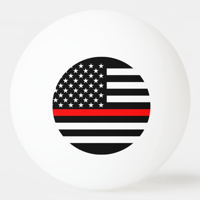 America Thin Red Line Symbol Ping Pong Ball (Front)
