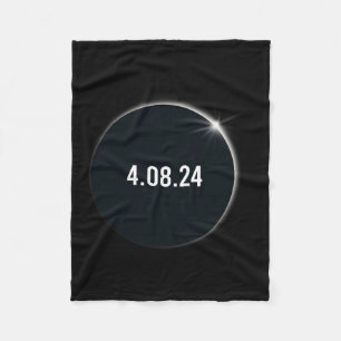 America Totality 04 08 24 Total Solar Eclipse 2024 Fleece Blanket