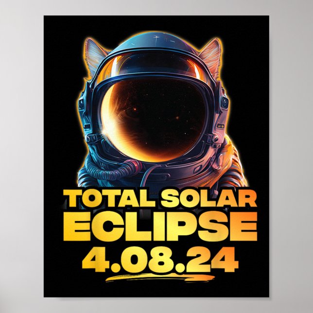 America Totality 4.08.24 Total Solar Eclipse Cat 2 Poster (Front)