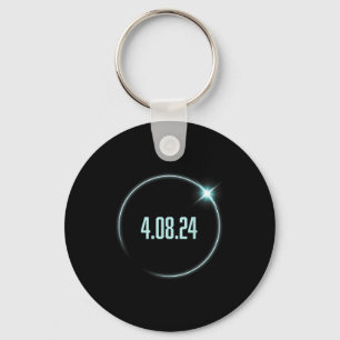 America Totality Funny 4.08.24 Total Solar Eclipse Key Ring