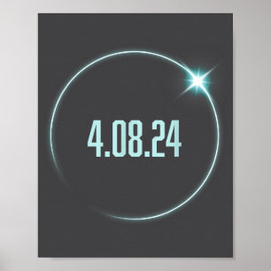 America Totality Funny 4.08.24 Total Solar Eclipse Poster